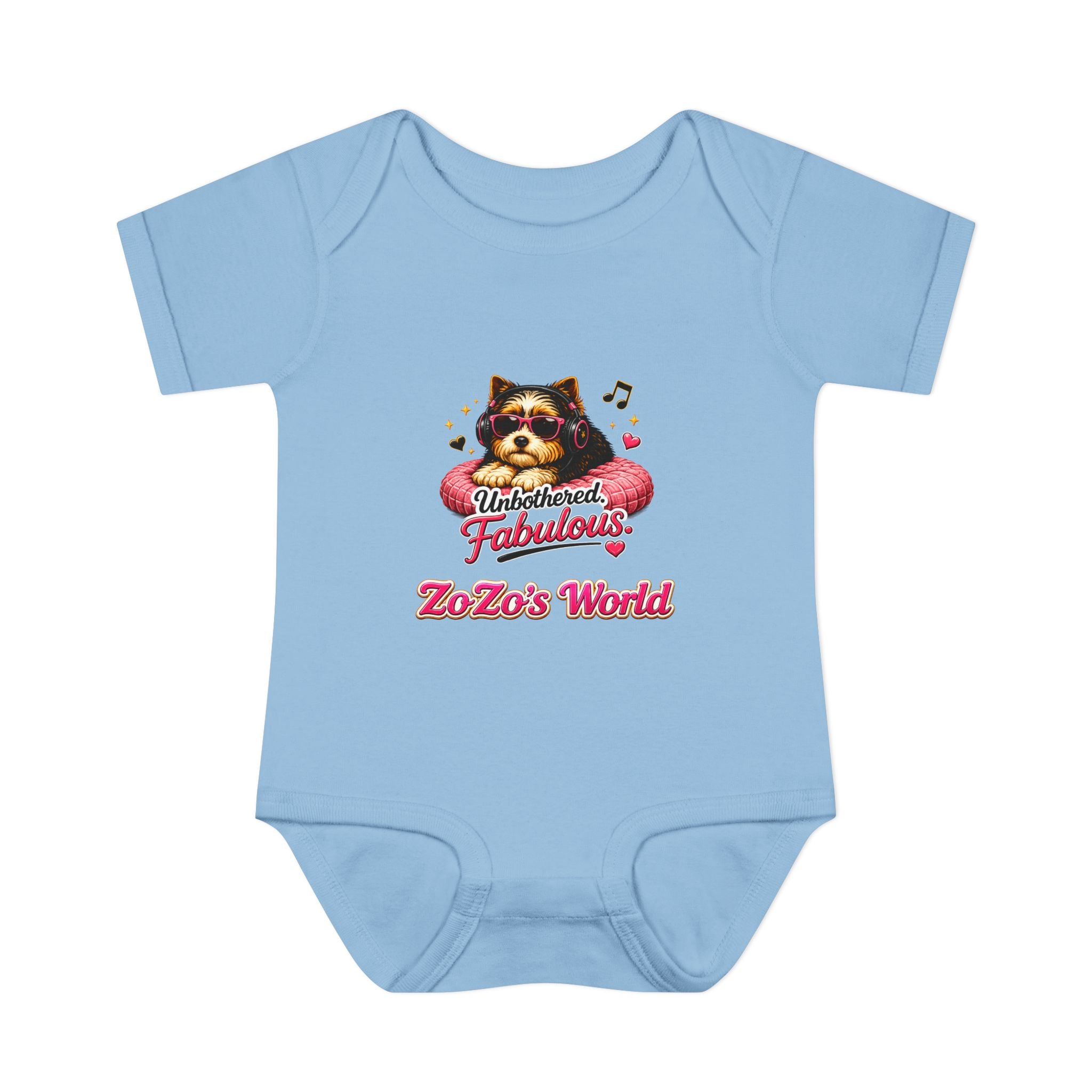 ZoZo’s World “Unbothered. Fabulous.” Baby Bodysuit