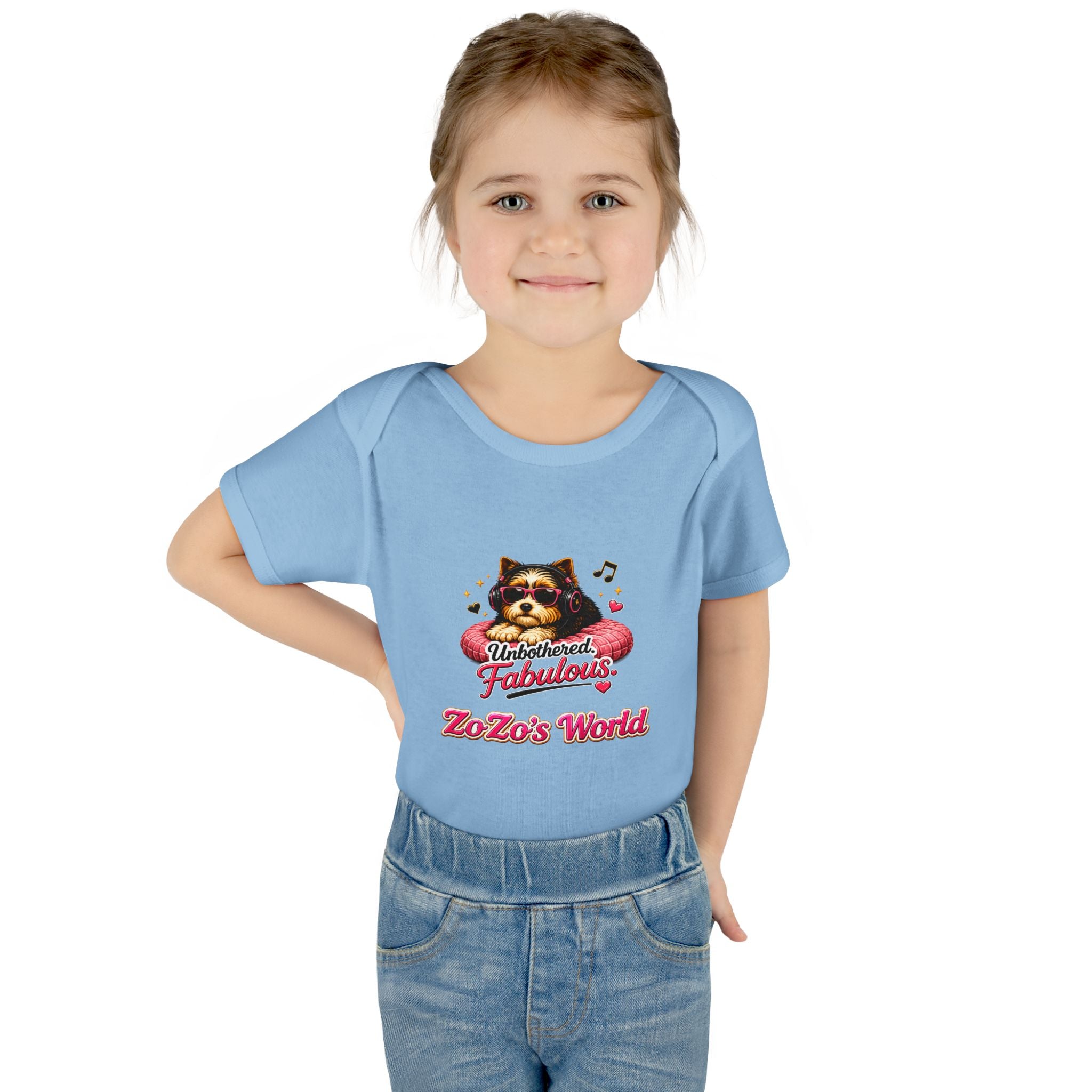 ZoZo’s World “Unbothered. Fabulous.” Baby Bodysuit