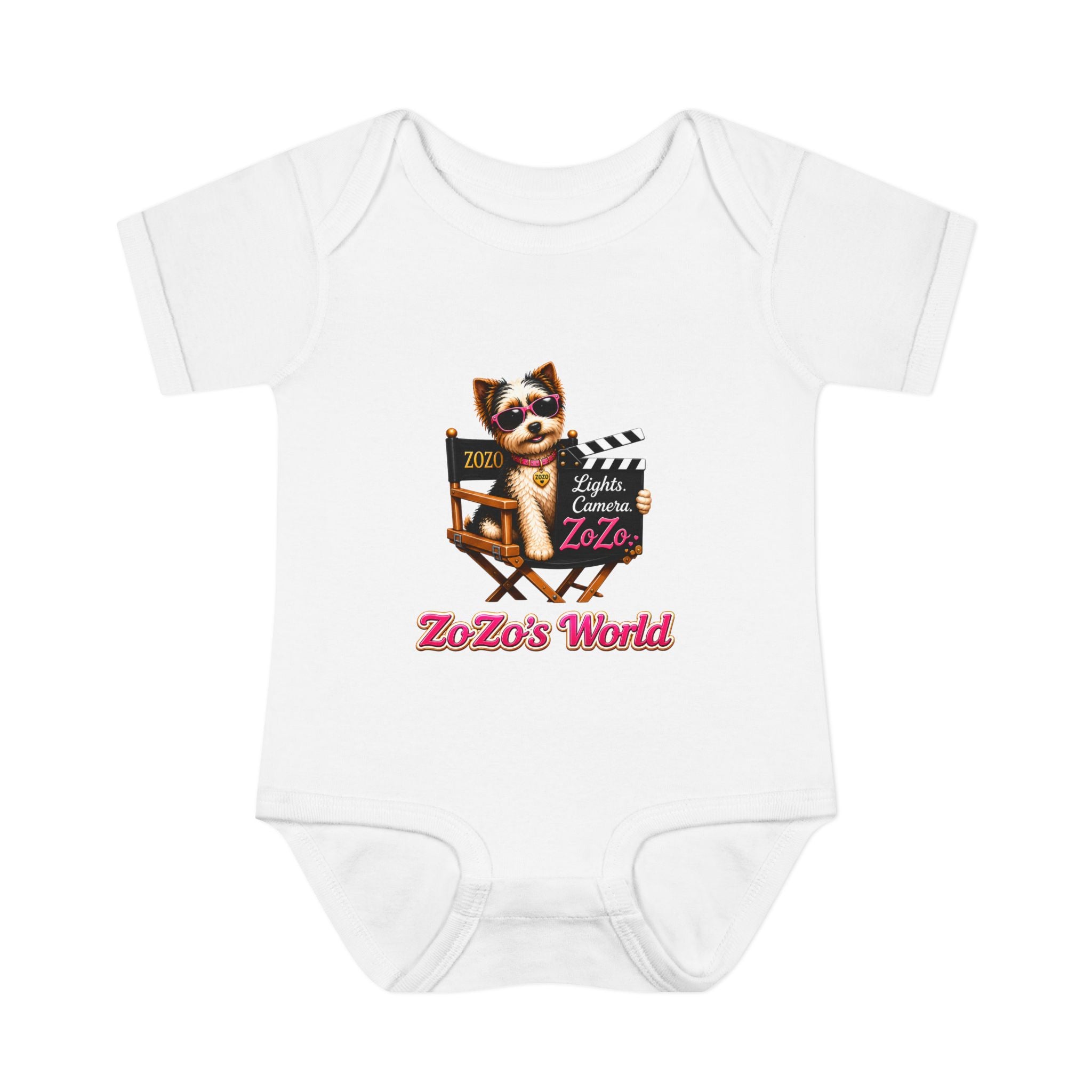 ZoZo’s World “Lights. Camera. ZoZo.” Baby Bodysuit