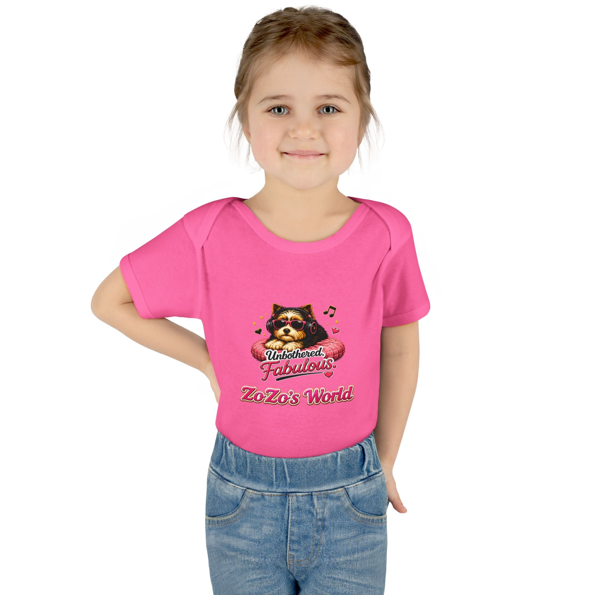 ZoZo’s World “Unbothered. Fabulous.” Baby Bodysuit
