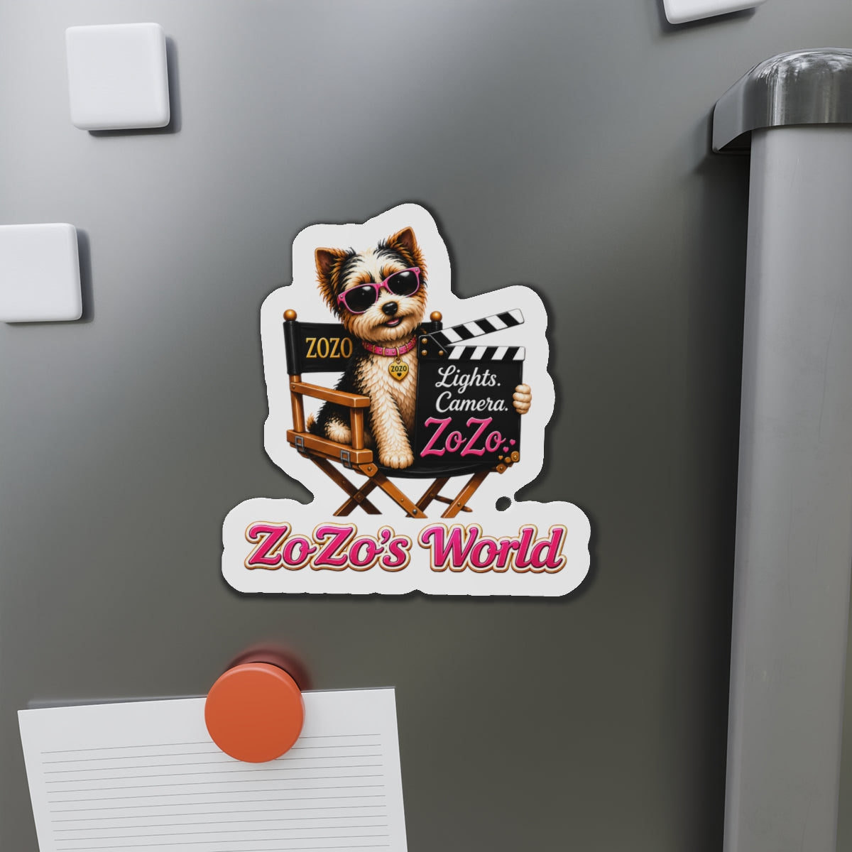 ZoZo’s World “Lights. Camera. ZoZo.” Die-Cut Magnet