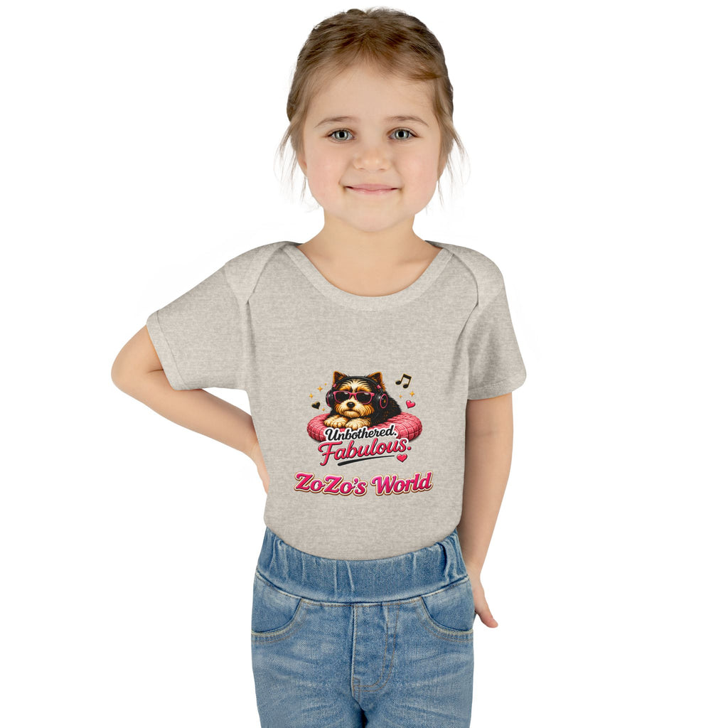 ZoZo’s World “Unbothered. Fabulous.” Baby Bodysuit
