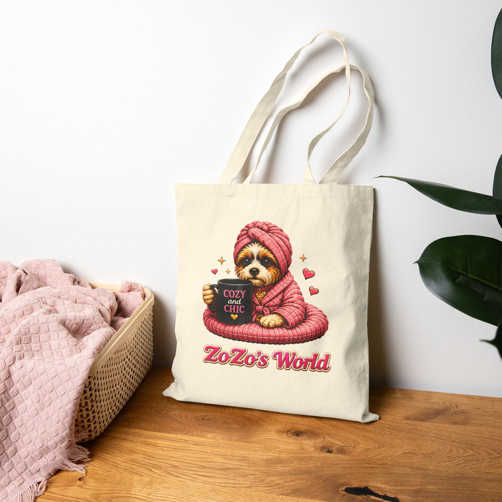 ZoZo’s World "Cozy and Chic" Cotton Canvas Tote Bag
