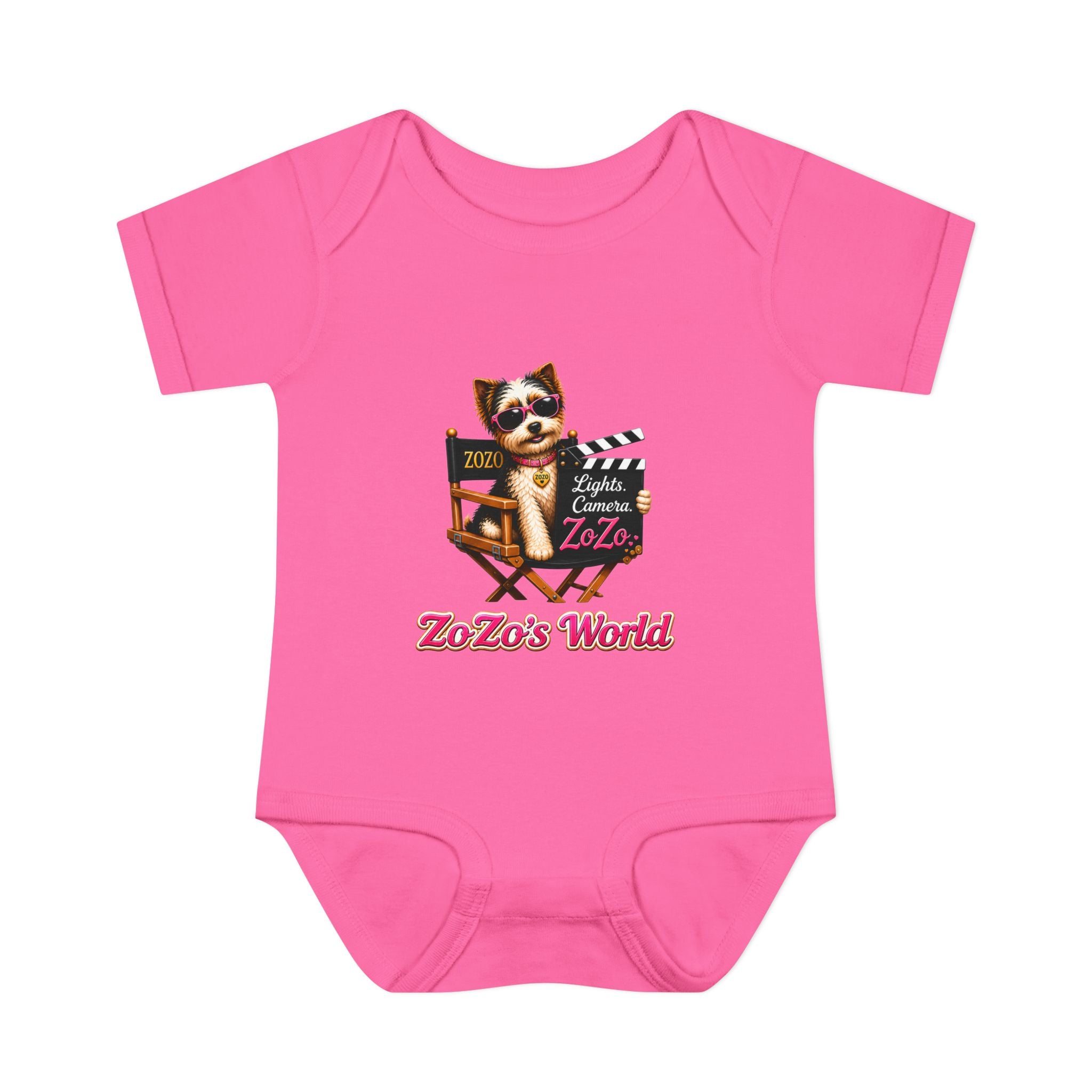 ZoZo’s World “Lights. Camera. ZoZo.” Baby Bodysuit