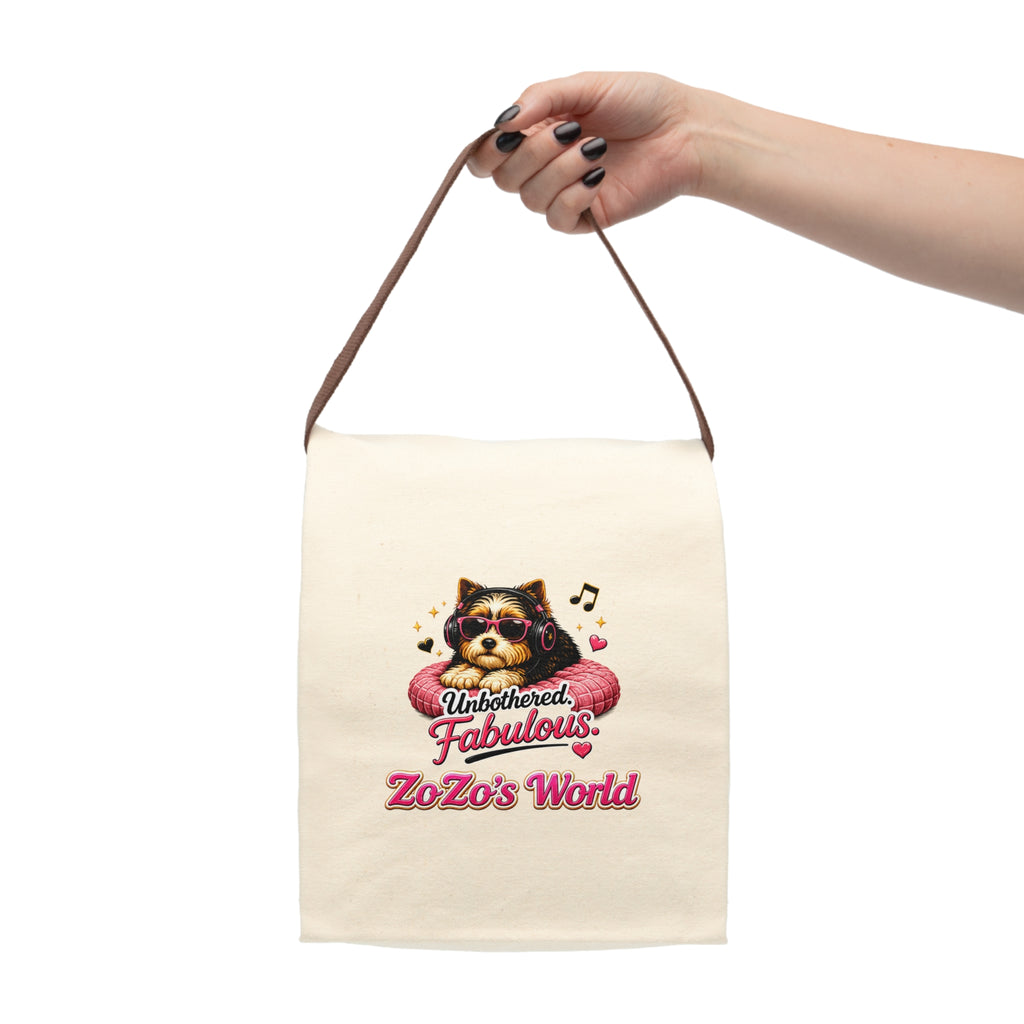 ZoZo’s World “Unbothered. Fabulous.” Canvas Lunch Bag