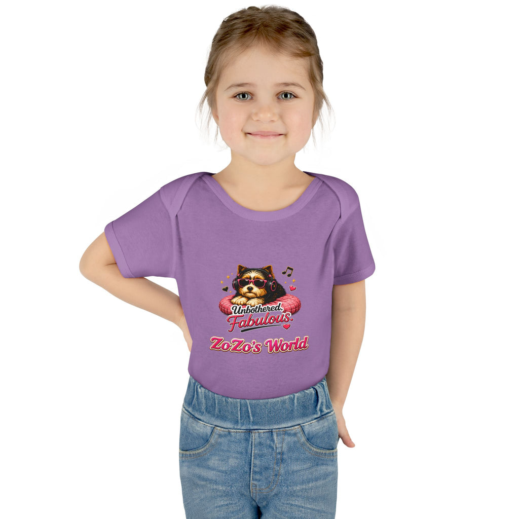ZoZo’s World “Unbothered. Fabulous.” Baby Bodysuit