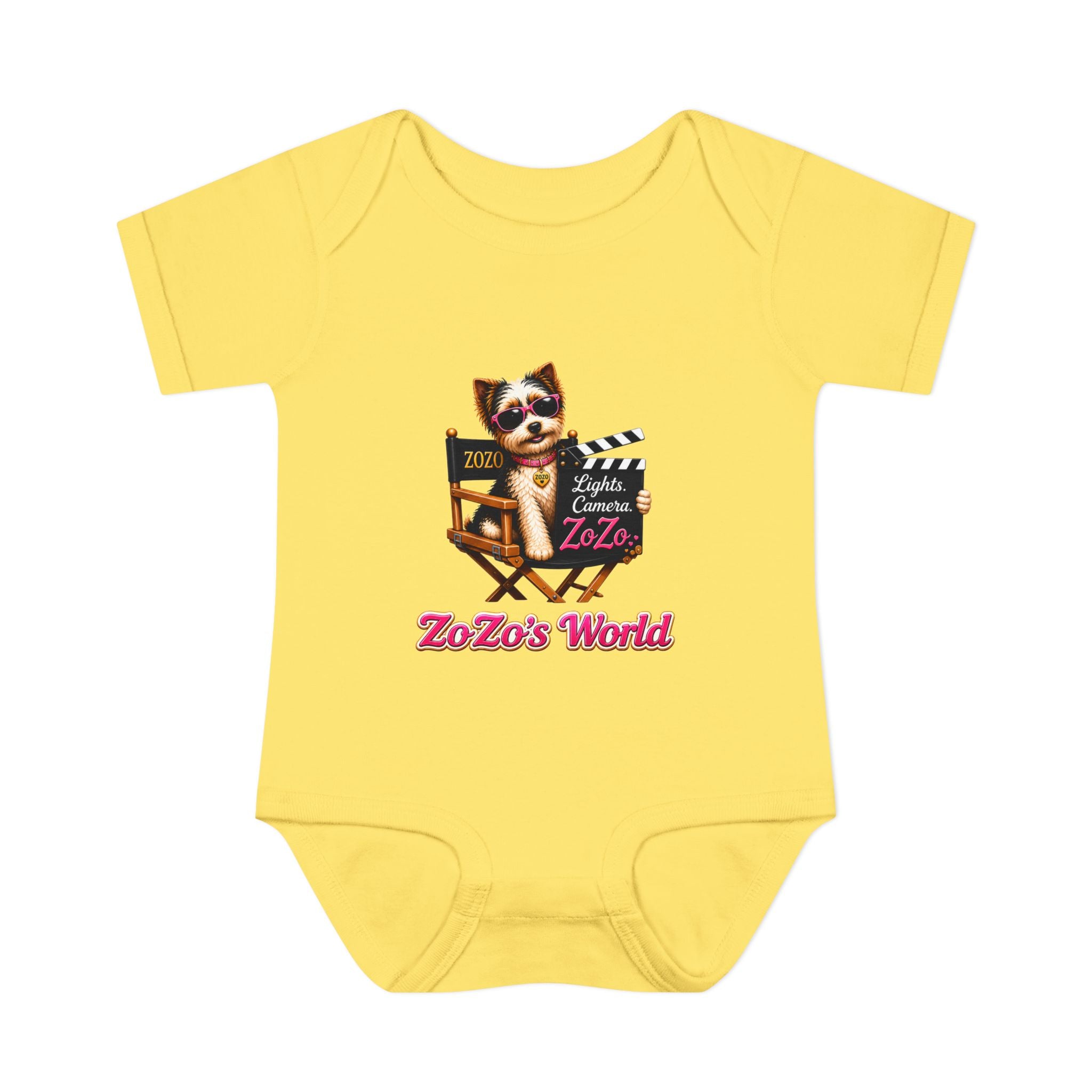 ZoZo’s World “Lights. Camera. ZoZo.” Baby Bodysuit