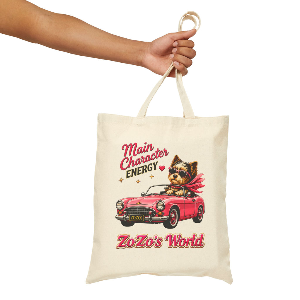 ZoZo’s World "Main Character Energy" Cotton Canvas Tote Bag