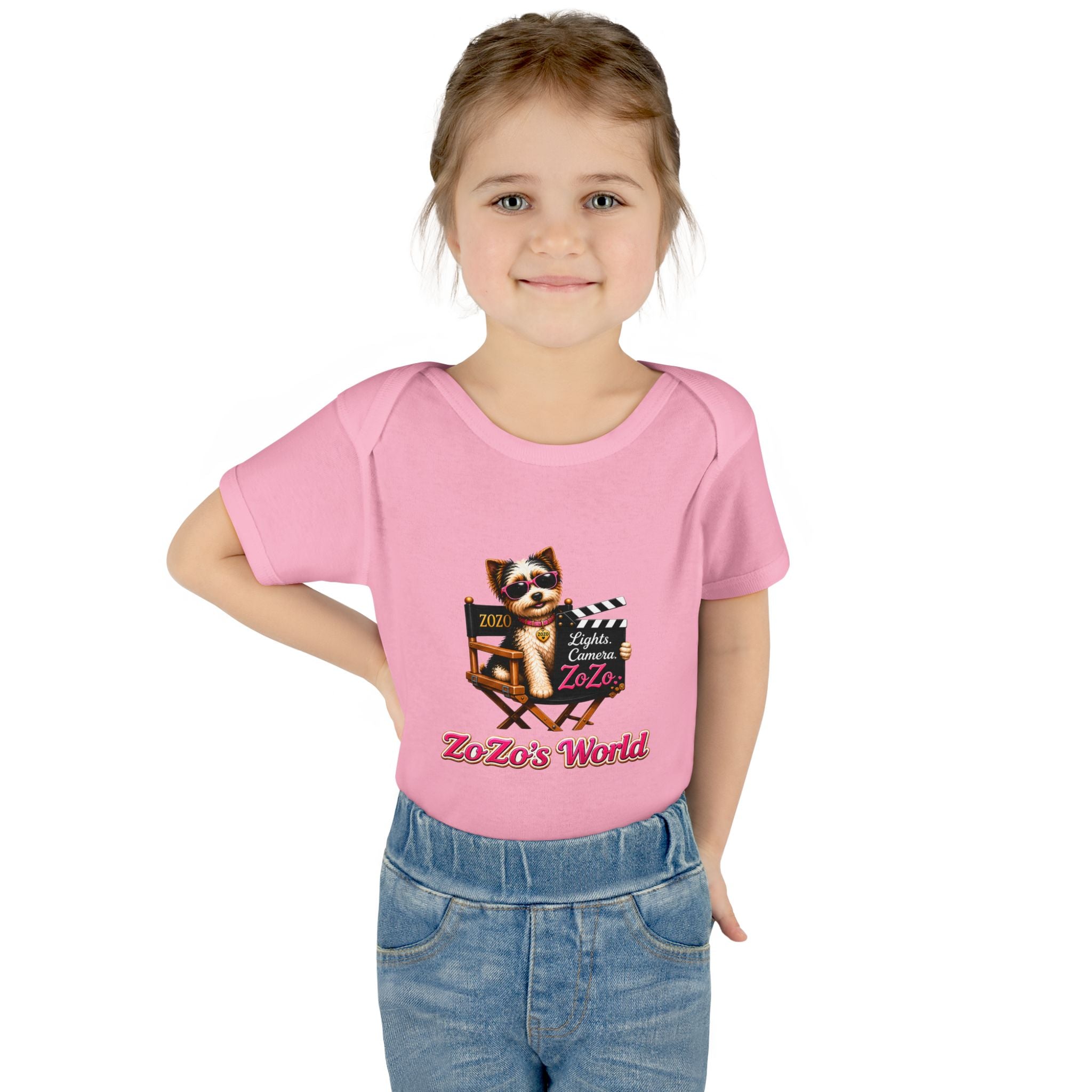 ZoZo’s World “Lights. Camera. ZoZo.” Baby Bodysuit